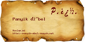 Panyik Ábel névjegykártya