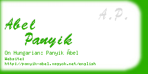 abel panyik business card
