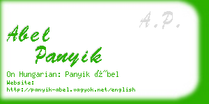 abel panyik business card